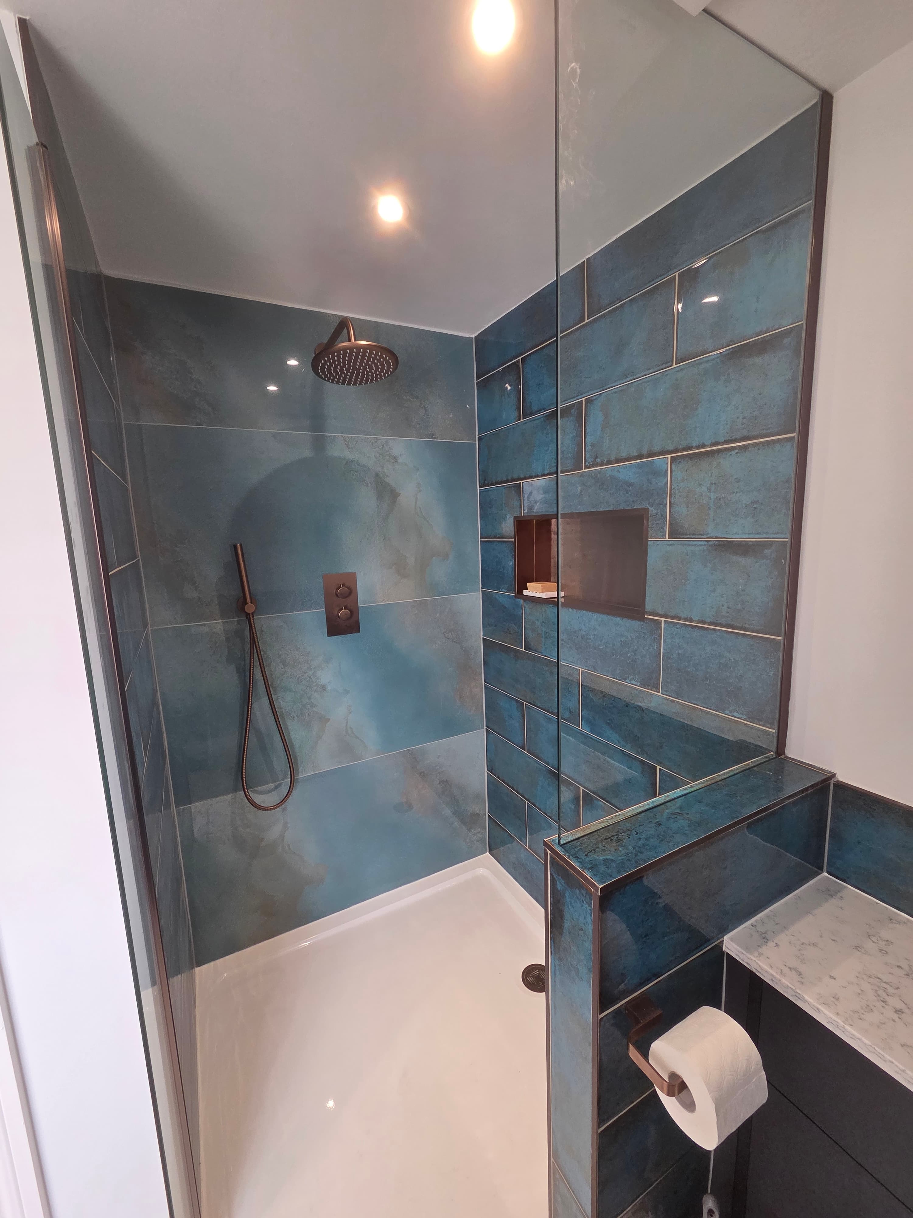 Luxury bathroom with modern fixtures